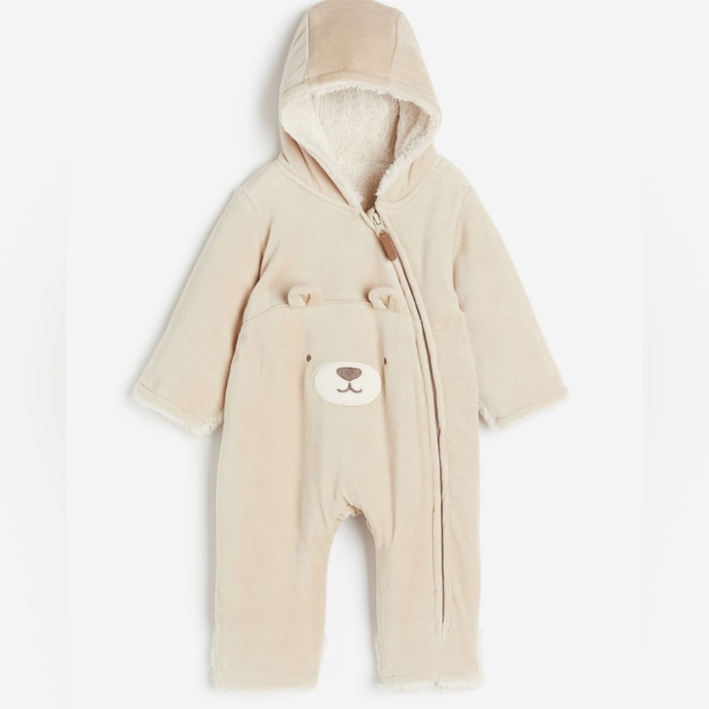 H&M Velour Jumpsuit Sz 3mo